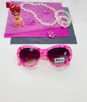 Детские солнцезащитные очки Casper К68 розовые с цветами