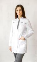 Жакет женский №149 (белый с серой отделкой)
