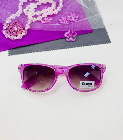Детские солнцезащитные очки Casper К81 розовые с бабочками