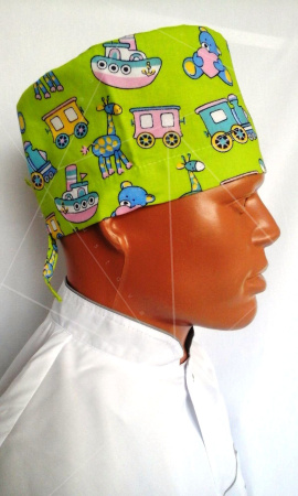 Колпак медицинский №75 белый, с принтом