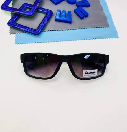 Детские солнцезащитные очки Casper К71 черные с синей дужкой