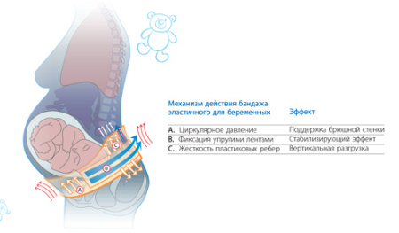 Бандаж эластичный для беременных Польза (0601)