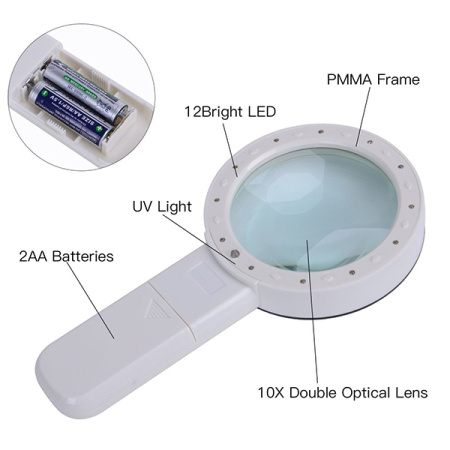 Лупа Double magnification LED Magnifier