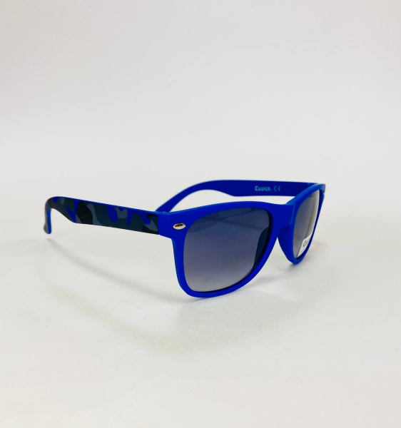 Детские солнцезащитные очки Casper К66 синие с военным узором